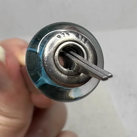 Pandora Turquoise Looking Glass Murano Charm - Picture 6 of 6